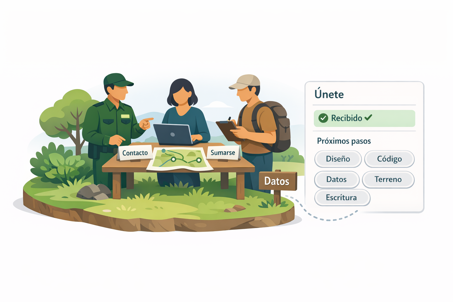 Ilustración: colaboración entre terreno, datos y producto para mejorar seguridad en parques